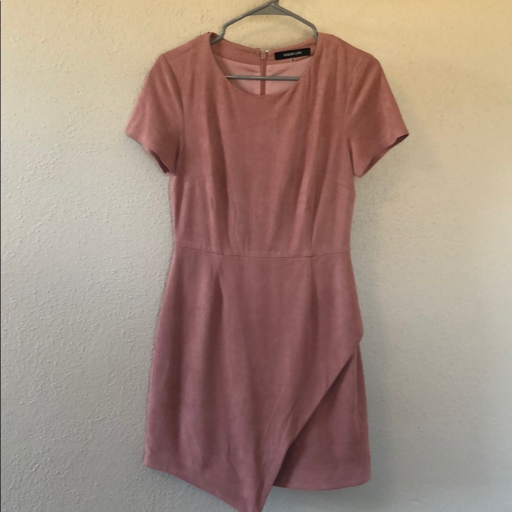 Pink Suede Dress